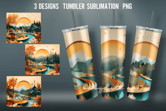 Autumn Tumbler Sublimation Design
