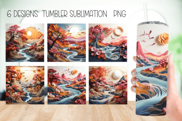 Autumn Tumbler Wrap Sublimation Design