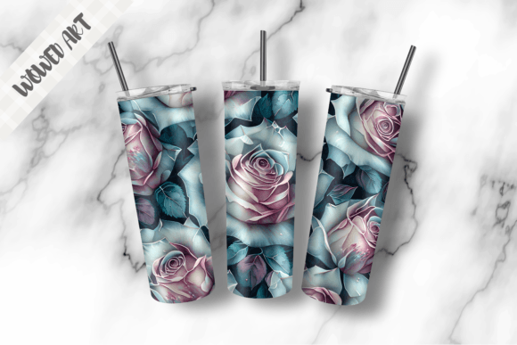 Crystal Rose 20oz Skinny Tumbler Wrap