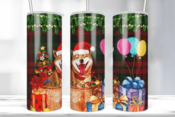 Dogs Merry Christmas Tumbler Wrap