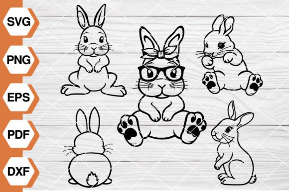 Easter Bunny Shape SVG EP-125