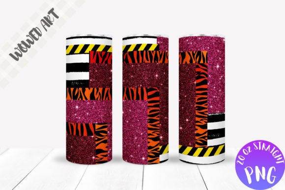 Glitter Stripes Tumbler Wrap