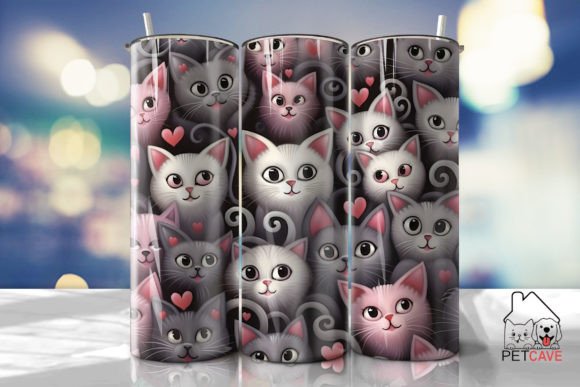 Kitty Pattern Tumbler Wrap