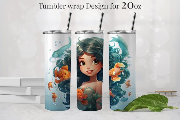Mermaid Tumbler Design for 20oz, PNG 13