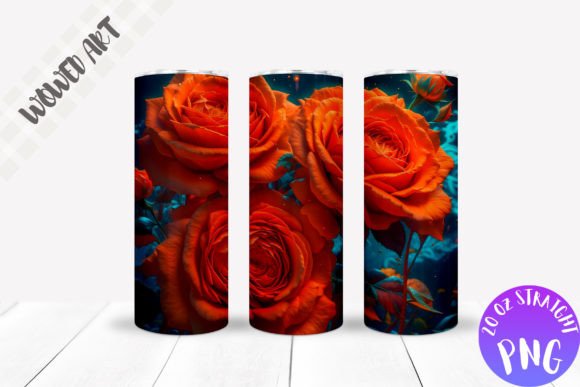 Orange Rose Tumbler Wrap