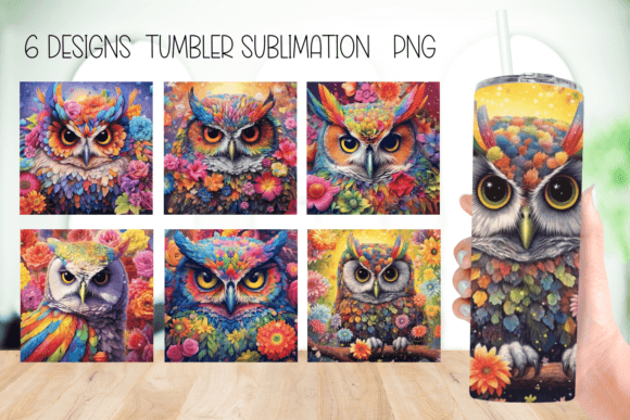 Owl Rainbows Tumbler Sublimation