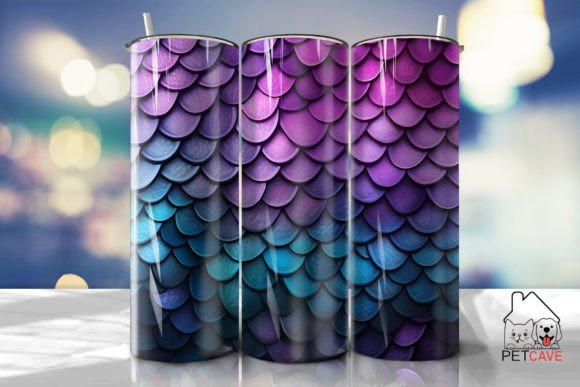 Purple Mermaid Scales Tumbler 20oz 2