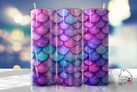 Purple Mermaid Scales Tumbler 20oz 3