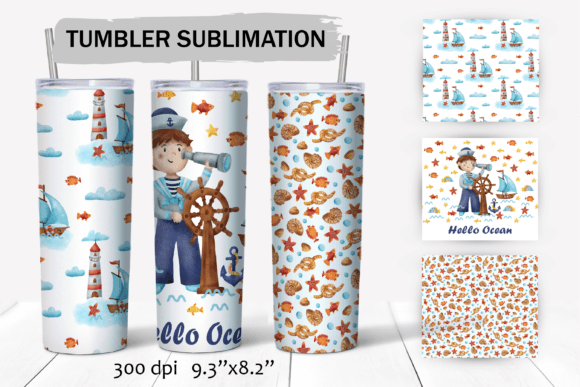 Sailor Boy N3 Sublimation Tumbler Wraps
