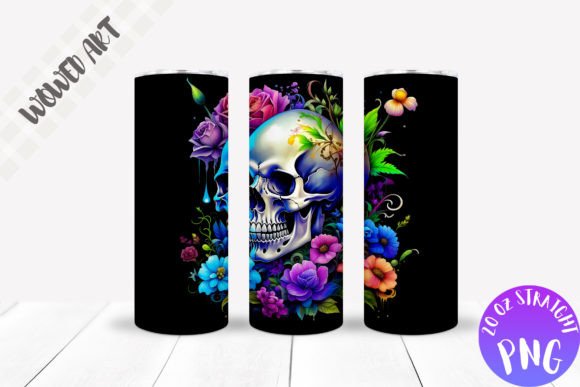 Skull X Flower Tumbler Wrap