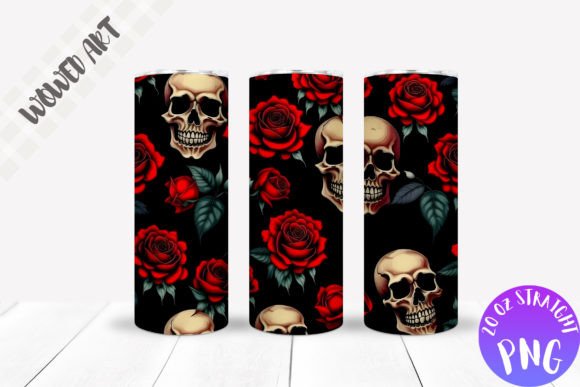 Skull X Roses Tumbler Wrap