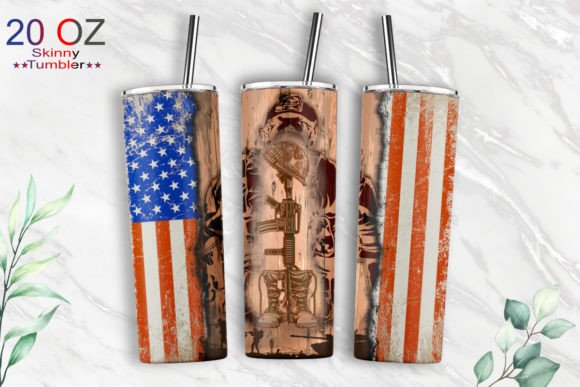 Veteran Tumbler 20 Oz Skinny Tumbler