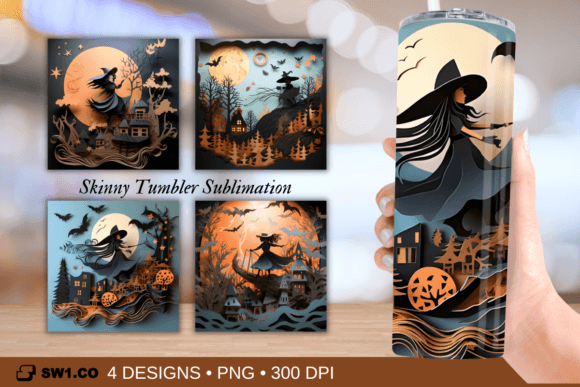 Witch Halloween Tumbler Sublimation Wrap